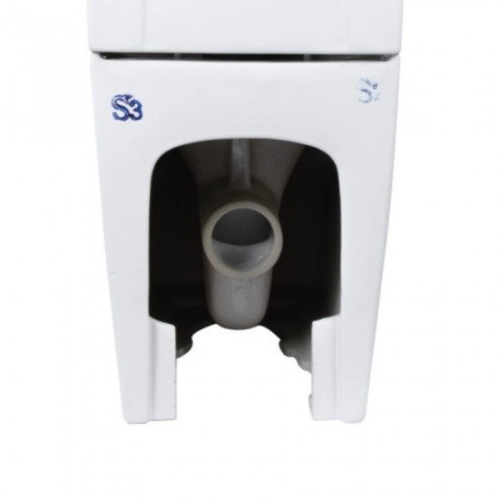 Чаша унітазу-компакту Mixxus Premium Quadro-0401-T1 Bowl 610х365х825 Tornado 1.0 без сидіння (MI834