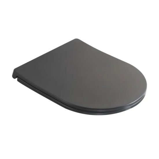 Сидіння-кришка для унітазу Mixxus Premium SEAT COVER ELLIPSE-2005 GRAY 445х360х37mm дюропласт (MP66