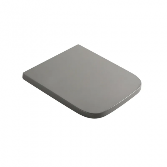 Сидіння-кришка для унітазу Mixxus Premium SEAT COVER QUADRO-2004 GRAY 425х358х32mm дюропласт (MP668