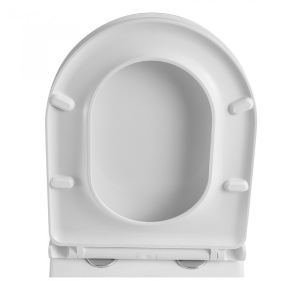 Сидіння-кришка для унітазу Koer AC-0101-SEAT COVER 450х390х80mm дюропласт з мікроліфтом (KR5617)