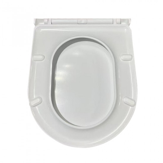 Сидіння-кришка для унітазу Koer AC-0101-SEAT COVER 450х390х80mm дюропласт з мікроліфтом (KR5617)