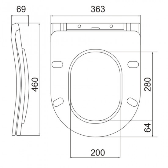 Унітаз-компакт ергономічний Koer TT-0201-T3 675x390x860mm система змиву TORNADO 3.0 (KR5613)
