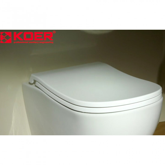 Унітаз підвісний ергономічний Koer TT-0101-T3 520x360x360mm система змиву TORNADO 3.0 (KR5615) Унітаз підвісний ергономічний Koer TT-0101-T3 520x360x360mm система змиву TORNADO 3.0 (KR5615)