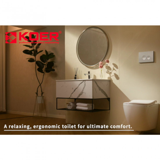 Унітаз підвісний ергономічний Koer TT-0101-T3 520x360x360mm система змиву TORNADO 3.0 (KR5615) Унітаз підвісний ергономічний Koer TT-0101-T3 520x360x360mm система змиву TORNADO 3.0 (KR5615)
