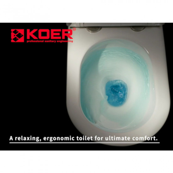Унітаз-компакт ергономічний Koer TT-0202-T3 670x390x860mm система змиву TORNADO 3.0 (KR5614)