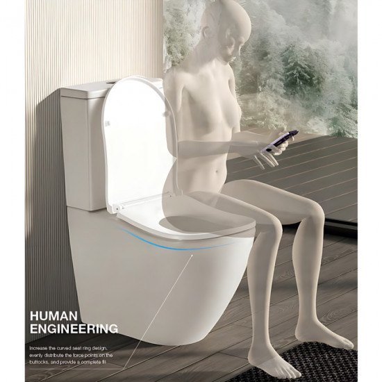 Унітаз-компакт ергономічний Koer TT-0202-T3 670x390x860mm система змиву TORNADO 3.0 (KR5614)