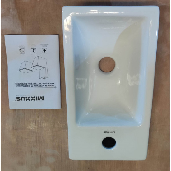 Раковина меблева Mixxus Premium QUADRO-1501 400х215х105mm з отвором під змішувач (MP6502)