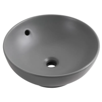 Раковина накладная Mixxus Premium TOPPER-0201 GRAY 410x410x165mm с переливом (MP6649)