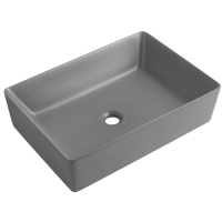 Раковина накладна Mixxus Premium QUADRO-0108 GRAY 550x390x145mm (MP6652)