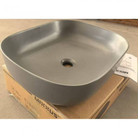 Раковина накладна Mixxus Premium DIVERSE-0115 GRAY 490x395x135mm (MP6650)