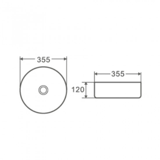 Раковина накладная Mixxus Premium Topper-0101 Black 355x355x120mm (MP6490)