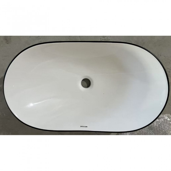 Раковина накладна Mixxus Premium WAVE-0105 EDGE BLACK 620х360х160mm (MP6556)