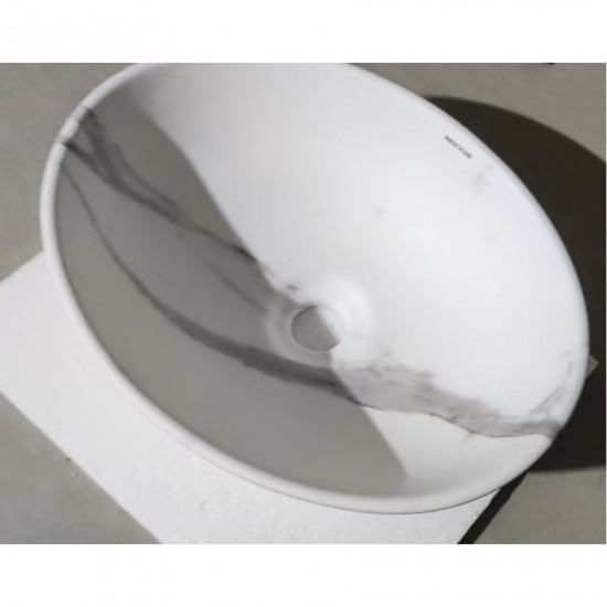 Раковина накладна MIXXUS PREMIUM ELLIPSE-0108 MARBLE 400х330х145mm (MP6526)