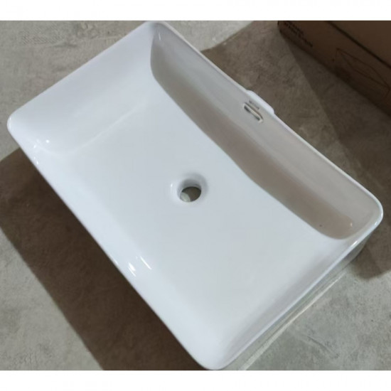 Раковина накладна Mixxus Premium QUADRO-0209 600х370х140mm з переливом (MP6522)