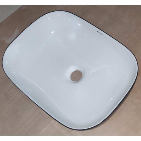 Раковина накладная Mixxus Premium DIVERSE-0112 WHITE-BLACK 455х325х135mm (MP6542)