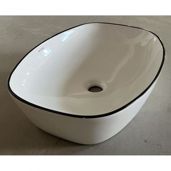 Раковина накладная Mixxus Premium DIVERSE-0109 EDGE BLACK 500х380х140mm (MP6549)