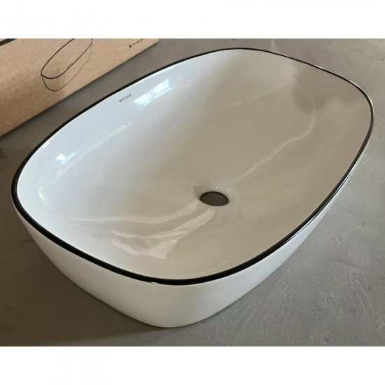 Раковина накладная Mixxus Premium DIVERSE-0111 EDGE BLACK 600х380х140mm (MP6562)