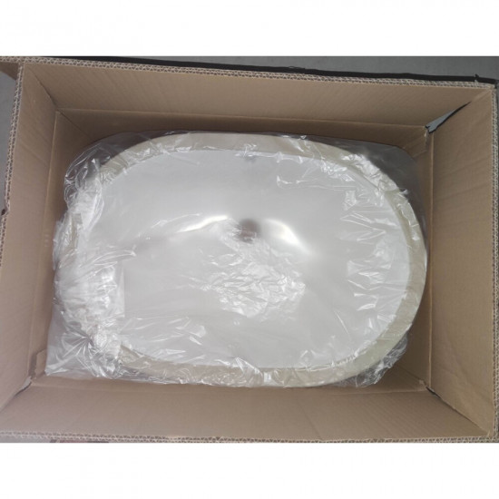 Раковина врізна під стільницю MIXXUS PREMIUM ELLIPSE-1701 570х385х205mm з переливом (MP6566)