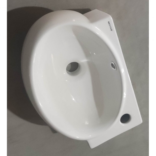 Раковина подвесная Mixxus Premium DIVERSE-1201-L 400х215х140mm с отверстием под смеситель и переливом (MP6507)