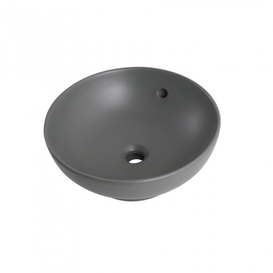 Раковина накладна Mixxus Premium TOPPER-0201 GRAY 410x410x165mm з переливом (MP6649)