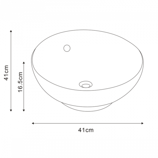 Раковина накладна Mixxus Premium TOPPER-0201 GRAY 410x410x165mm з переливом (MP6649)