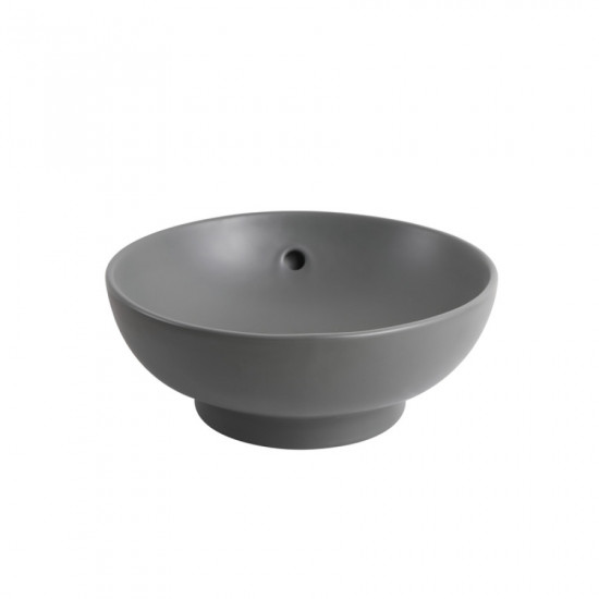 Раковина накладна Mixxus Premium TOPPER-0201 GRAY 410x410x165mm з переливом (MP6649)