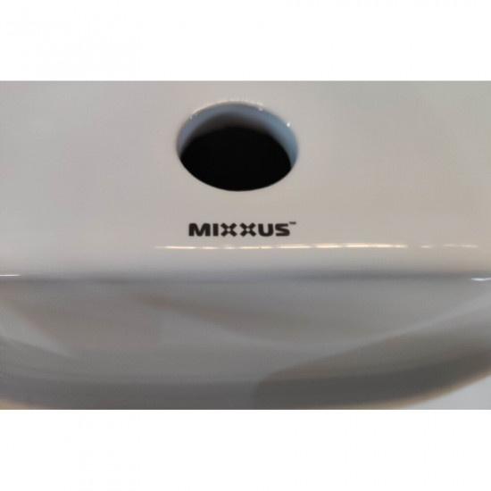 Раковина подвесная Mixxus Premium QUADRO-1201-R 430х265х135mm с отверстием под смеситель и переливом (M