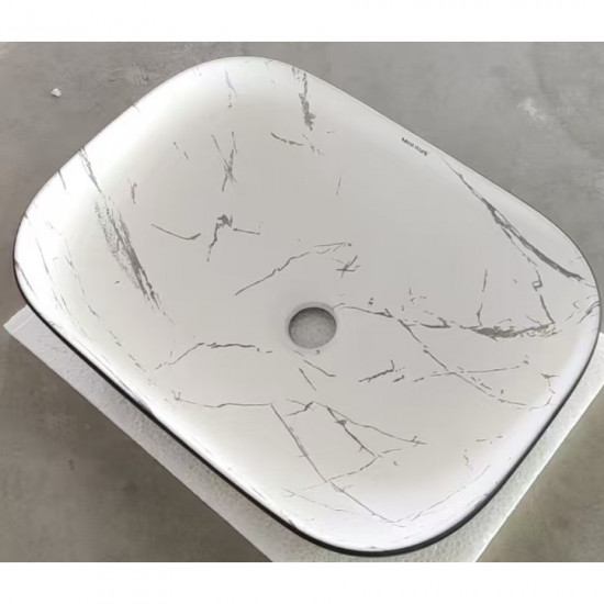 Раковина накладная MIXXUS PREMIUM DIVERSE-0112 MARBLE-BLACK 455х325х135mm (MP6541)