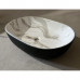 Раковина накладна MIXXUS PREMIUM ELLIPSE-0105 MARBLE-BLACK 600х400х150mm (MP6565)