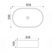 Раковина накладная Mixxus Premium ELLIPSE-0109 GRAY 500x300x140mm (MP6653)
