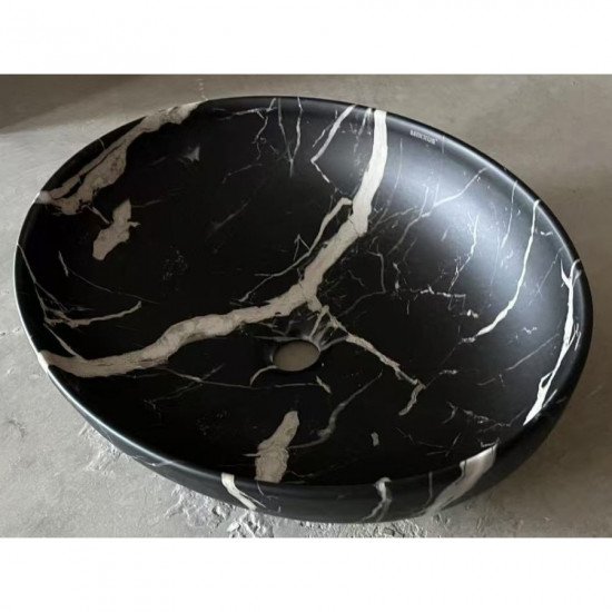 Раковина накладна Mixxus Premium ELLIPSE-0102 MARBLE 515х400х130mm (MP6552)