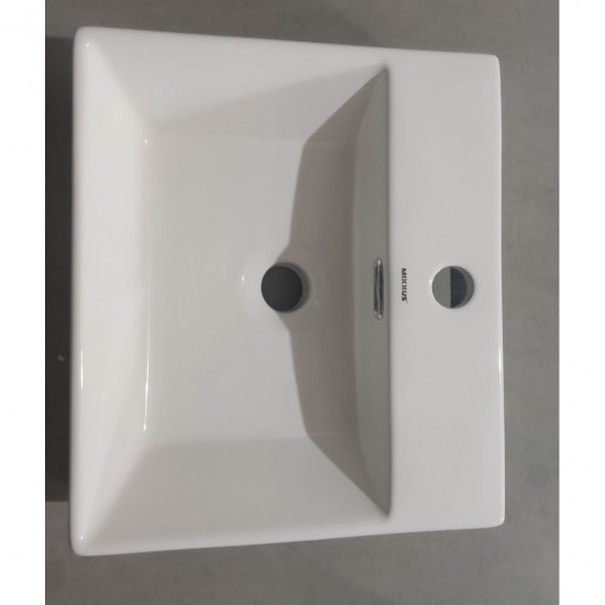 Раковина підвісна Mixxus Premium QUADRO-0205 410х360х130mm з отвором під змішувач та переливом (MP6