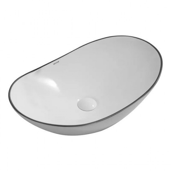 Раковина накладна Mixxus Premium WAVE-0105 EDGE BLACK 620х360х160mm (MP6556)