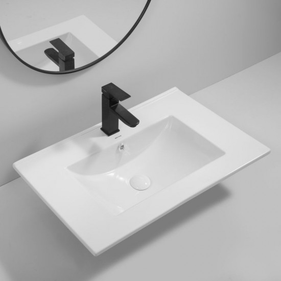 Раковина меблева Mixxus Premium CUBIC-1502 710х460х170mm з отвором під змішувач та переливом (MP649