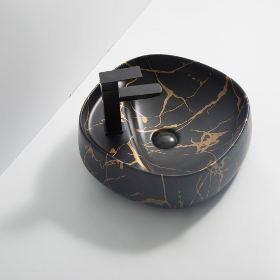 Раковина накладная MIXXUS PREMIUM WAVE-0201 MARBLE 430х430х150mm с отверстием под смеситель (MP6536)