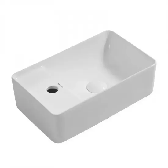 Раковина подвесная Mixxus Premium QUADRO-1201-R 430х265х135mm с отверстием под смеситель и переливом (M