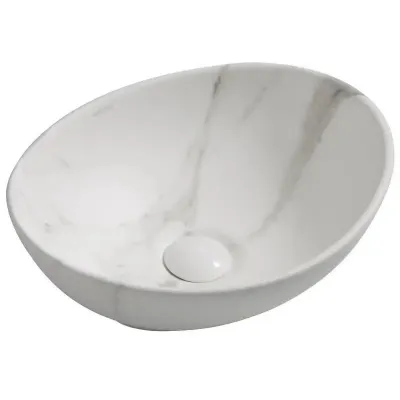 Раковина накладна MIXXUS PREMIUM ELLIPSE-0108 MARBLE 400х330х145mm (MP6526)