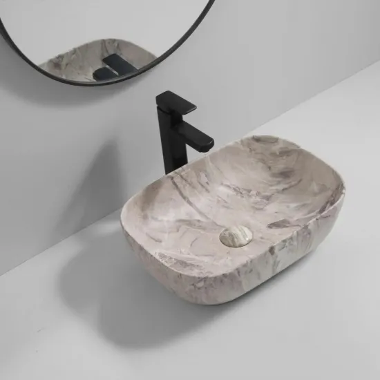 Раковина накладна MIXXUS PREMIUM DIVERSE-0113 MARBLE 455х325х135mm (MP6544)