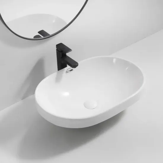 Раковина врізна на стільницю Mixxus Premium ELLIPSE-1601 600х400х190mm з переливом (MP6569)