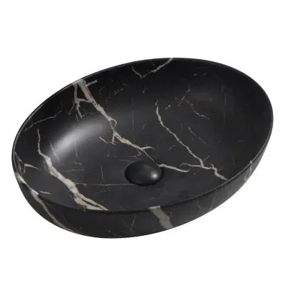 Раковина накладна Mixxus Premium ELLIPSE-0102 MARBLE 515х400х130mm (MP6552)