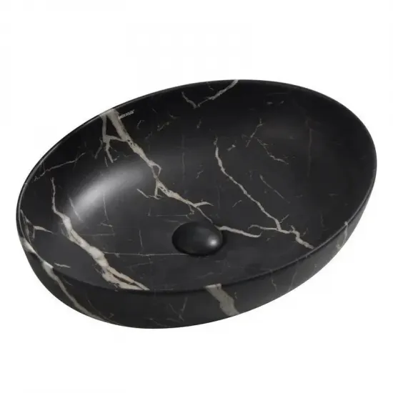 Раковина накладна Mixxus Premium ELLIPSE-0102 MARBLE 515х400х130mm (MP6552)