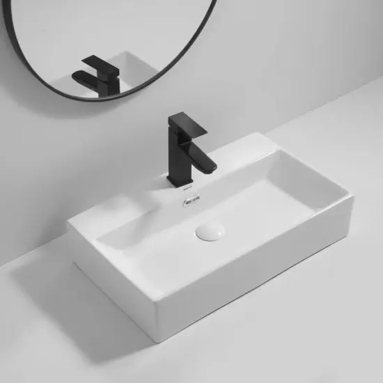 Раковина подвесная Mixxus Premium QUADRO-0206 600х360х130mm с отверстием под смеситель и переливом (MP6509)