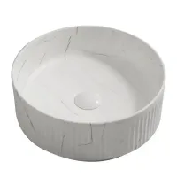 Раковина накладная Mixxus Premium WAVE-0102 MARBLE 370х370х130mm (MP6528)