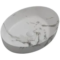 Раковина накладна MIXXUS PREMIUM ELLIPSE-0104 MARBLE 550х415х140mm (MP6554)
