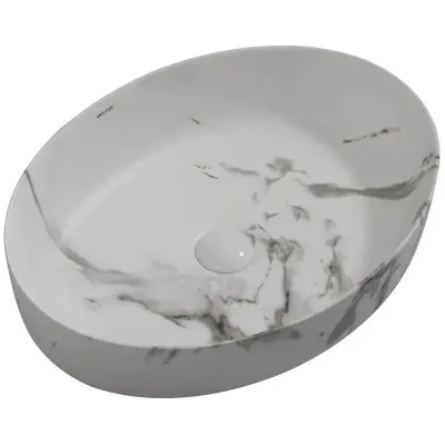 Раковина накладна MIXXUS PREMIUM ELLIPSE-0104 MARBLE 550х415х140mm (MP6554)