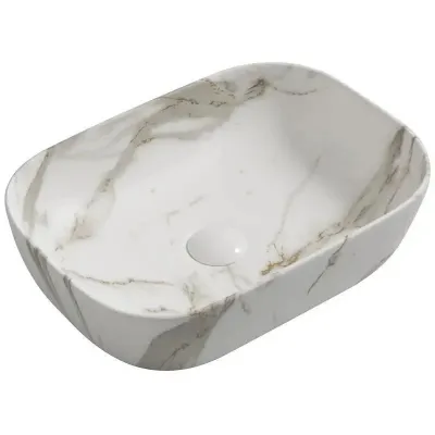 Раковина накладна MIXXUS PREMIUM DIVERSE-0114 MARBLE 455х325х135mm (MP6545)