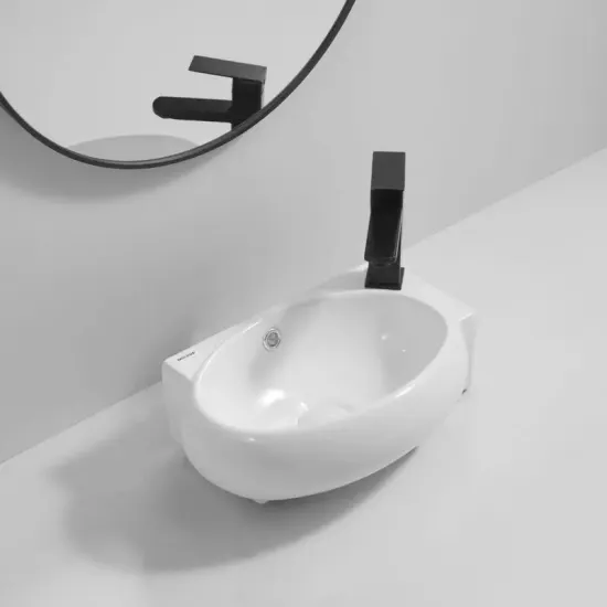 Раковина подвесная Mixxus Premium DIVERSE-1201-L 400х215х140mm с отверстием под смеситель и переливом (MP6507)