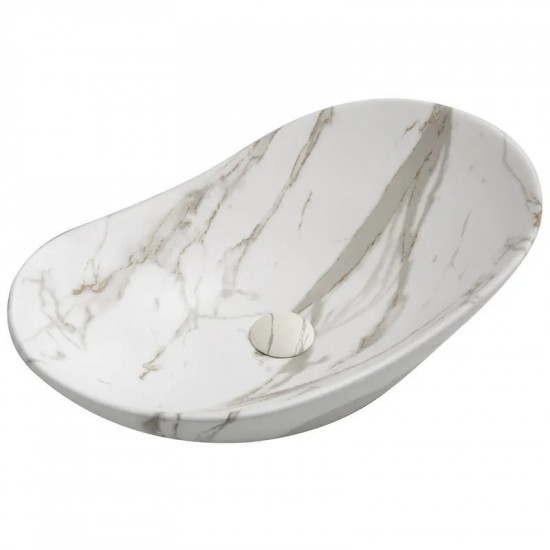 Раковина накладная MIXXUS PREMIUM WAVE-0106 MARBLE 620х360х160mm (MP6560)