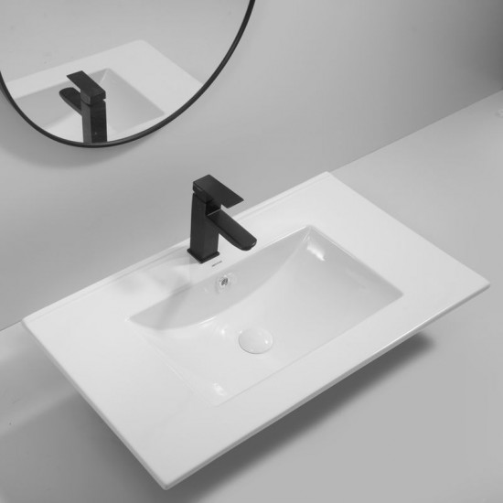 Раковина меблева Mixxus Premium CUBIC-1503 810х460х170mm з отвором під змішувач та переливом (MP649