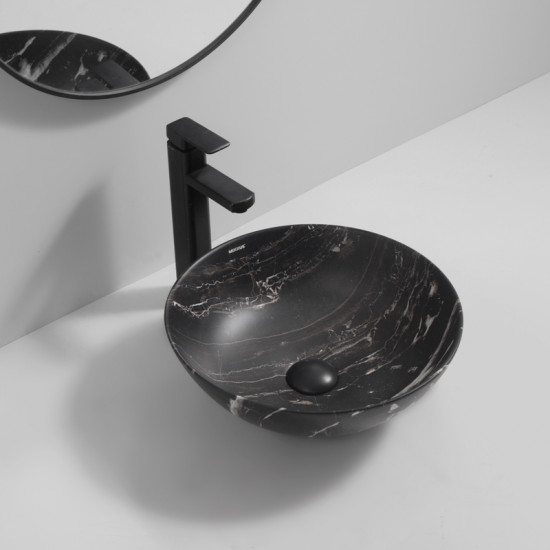 Раковина накладна Mixxus Premium ELLIPSE-0106 MARBLE 390х390х140mm (MP6533)